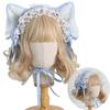 Headdress Cat Ears Cat Ears Headband Lolita Ribbon Hair Accessory Hair Ornament Bowknot Lace Cat Ears Gothic Lolita Maid Mori Girl Head Accessory Cute