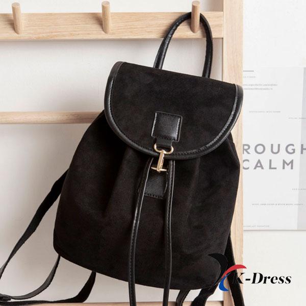 Повседневный замшевый рюкзак-ведро (2 цвета)