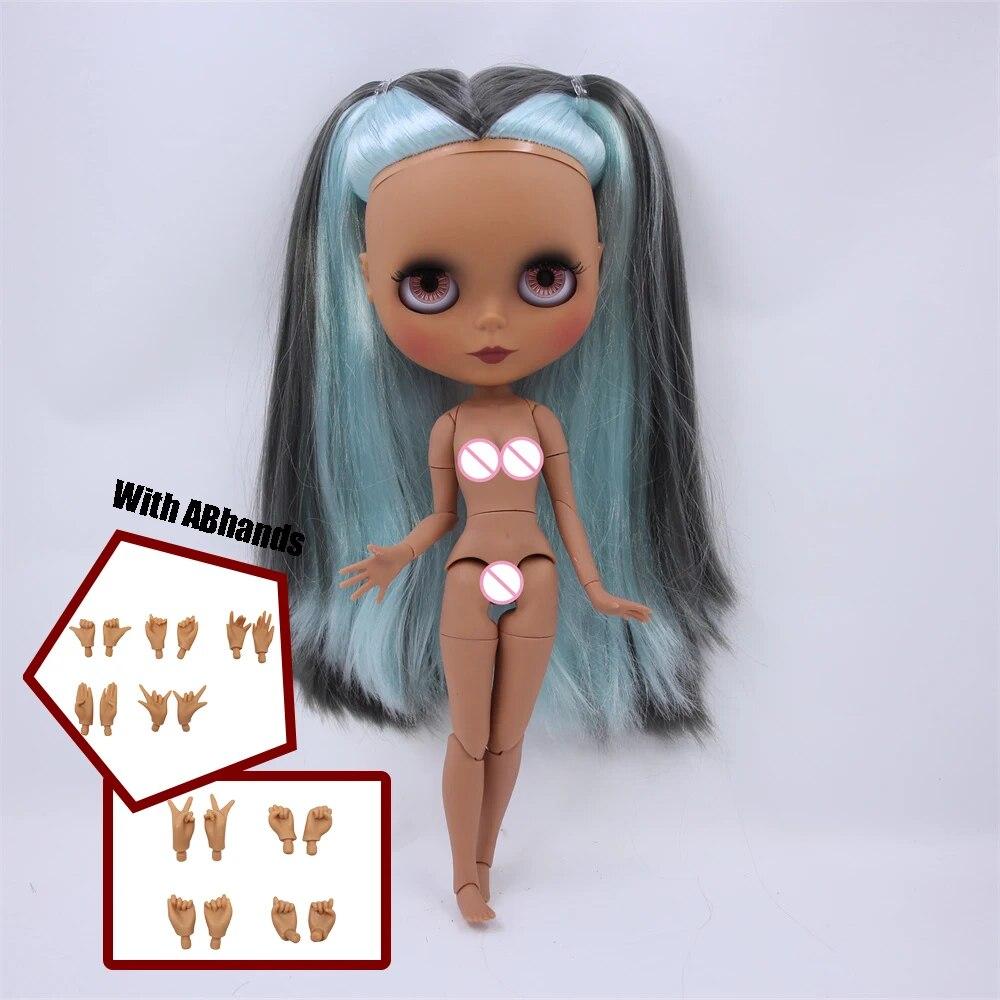 ICY DBS Blyth кукла шаровой шарнир, тело, разноцветные волосы, черная кожа, матовое лицо, телесная кукла и набор, кукла, игра-одевалка, подарок для девочки