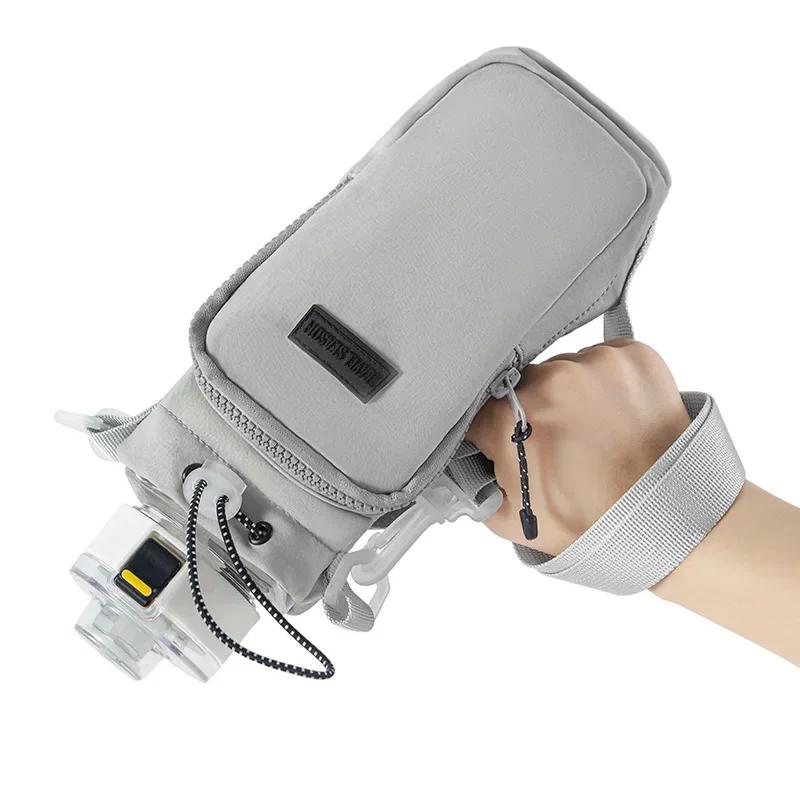 1PC Compact Water Bottle Bag with Phone Pocket Thermal Vacuum Mug Cup Sleeve Cup Insulated Protective Cover Strap Holder Pouch