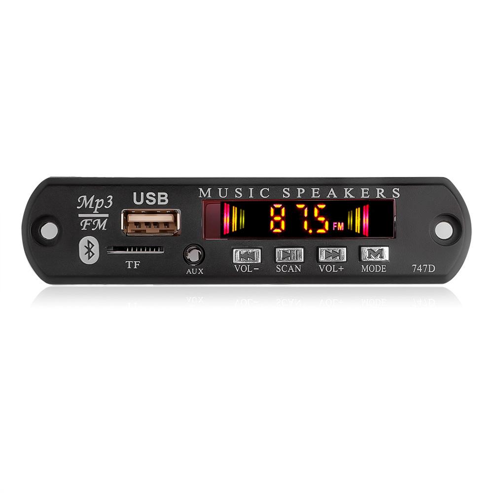 Цветной экран 12 В MP3 WMA аудио модуль декодер плата USB TF радио Bluetooth5.0 беспроводной музыкальный автомобильный MP3-плеер с пультом дистанционного управления