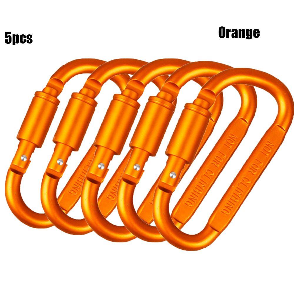 Outdoor Accessories Safety Spring Clips Keychain Buckles Climbing D Carabiner Camping Hiking Hooks