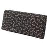 [Inden-ya] Inden Длинный кошелек, Размер M, с монетницей, Оленья кожа, Черный с белым лаком, Узор "Стрекозы", 2109-11-008