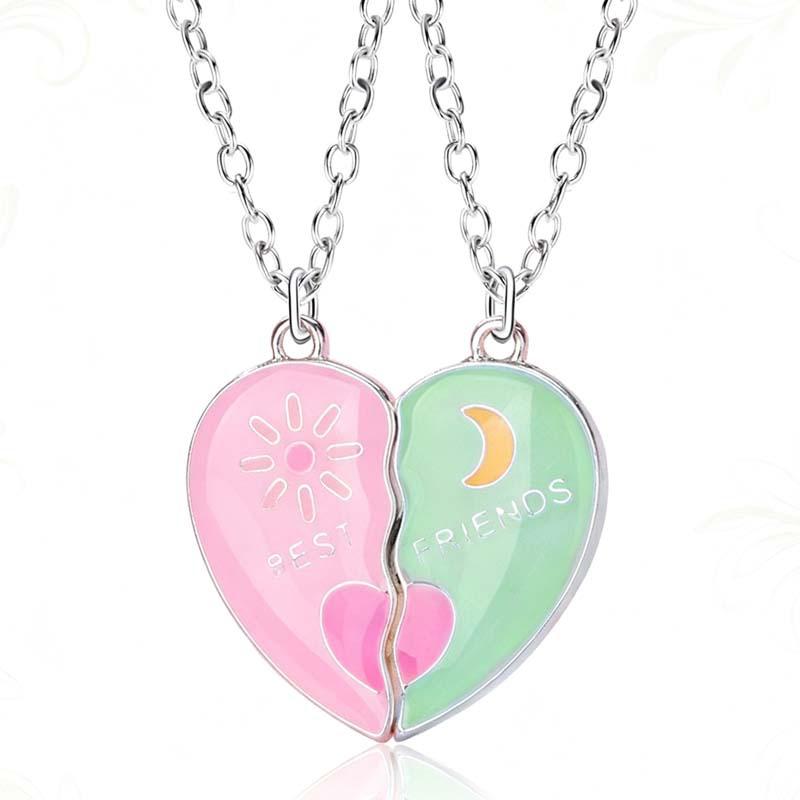 Модное ожерелье с подвеской «Лучшие друзья, мед, любовь, пара», цепочка, дроссель, «Разбитое сердце», BFF, хорошая дружба, ювелирное изделие, подарок