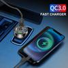 Автомобильное зарядное устройство Универсальное 4 порта Usb 3a Qc3.0 Быстрая зарядка для 12 макс. автомобильных аксессуаров Автомобильное зарядное устройство для телефона Портативное