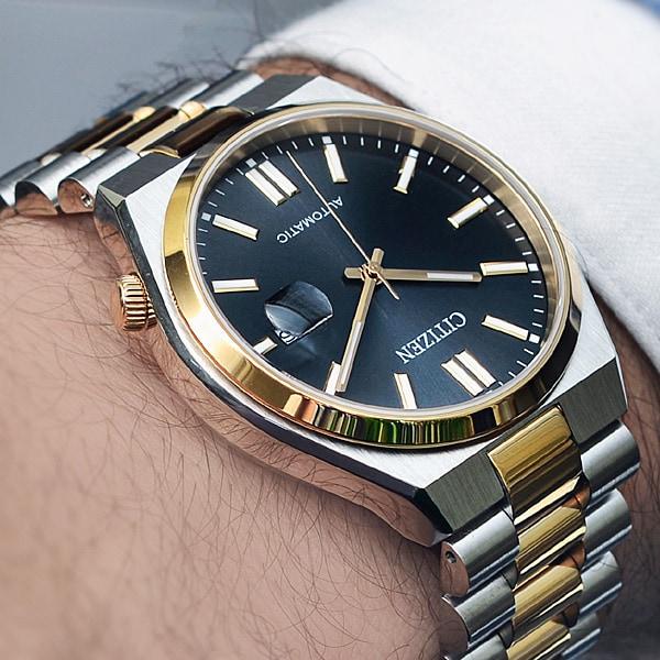 Citizen Унисекс NJ0154-80H ( Часы CITIZEN COLLECTION Механические) Круглые часы серебряные аналоговые