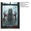 Removable Halloween Murals Skeleton Window Frame Wall Sticker for Horror Decoration, Reusable Art Decor Theme Party Props with Spider Web Design,
