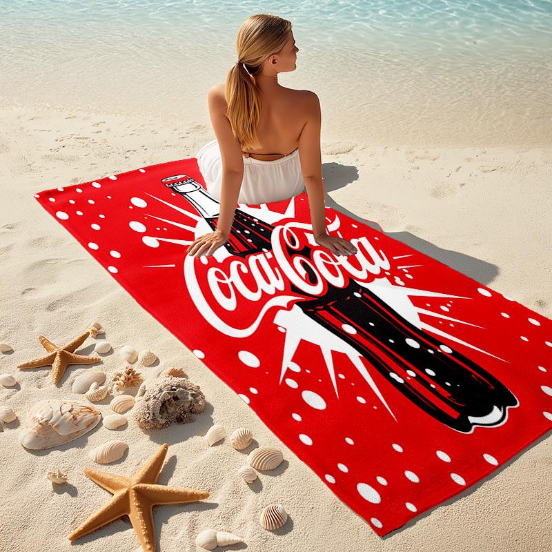 Christmas Gift Halloween Theme Bear Truck Coca Cola beach towel outdoor camping vacation swimming beach towel outdoor absorbent bath towel Y28