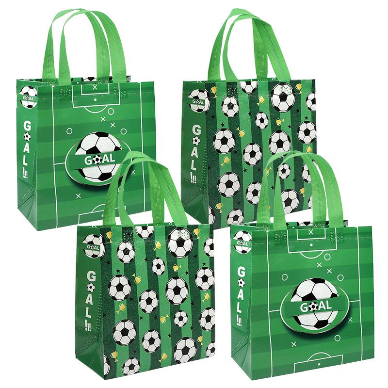 5/10Pcs Soccer Gift Bags Non-Woven Football Shopping Tote Bag Kids Boy Sport Theme Birthday Party Favors for Guest Candy Packing