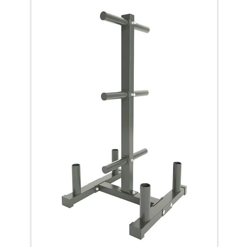 Elevated Barbell Plate and Bar Storage Rack