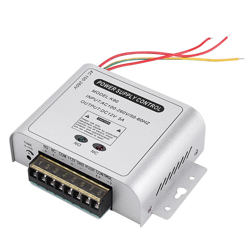12V 5A Door Access Control System Power Supply Adapter 110-240V