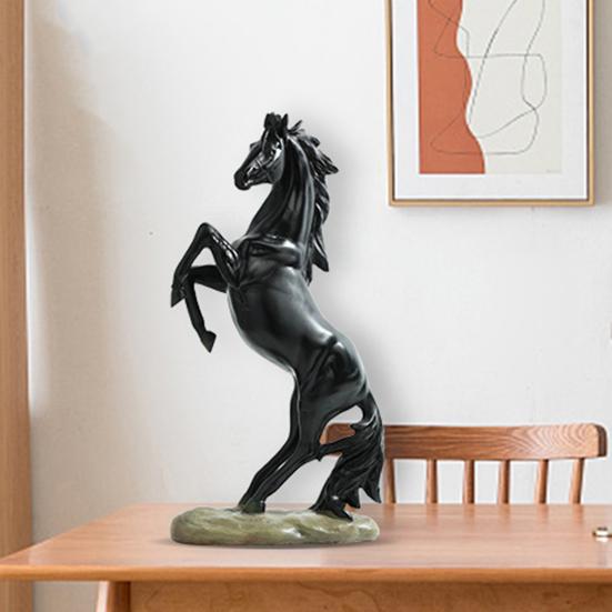 Стоящая Фигурка Лошади Имитация Винтажная Миниатюрная Статуэтка Пони Смола Скульптура Животного Украшение для Дома Офиса Настольное