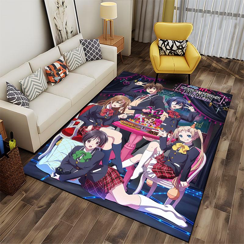 "Anime School Party Celebration" suitable as a non-slip mat for the living room or bedroom sofa