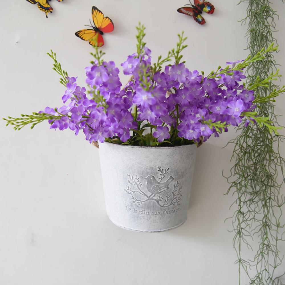 Wall Mounted Iron for Balcony Garden Vintage Flower Basket Flower Pot Hanging Baskets Flower Vase