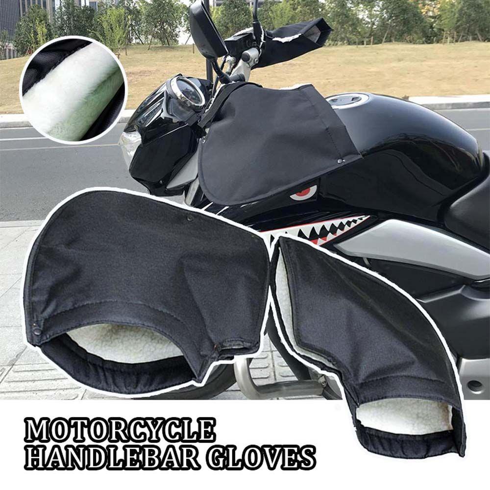 Warm Hand Protector Motorcycle Handlebar Gloves Velvet Covers Handlebar Grip Muffs Handlebar Mitts