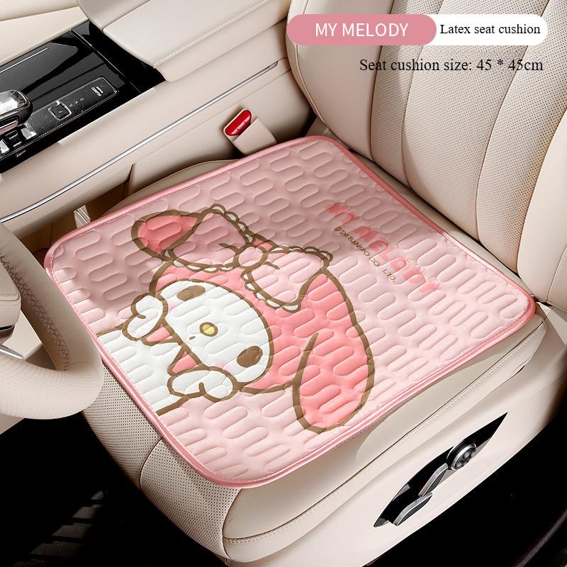 Sanrio Kuromi Car Seat Cushion Summer Ventilation Breathable Latex Cooling Pad for Vehicle Seats Comfortable Support