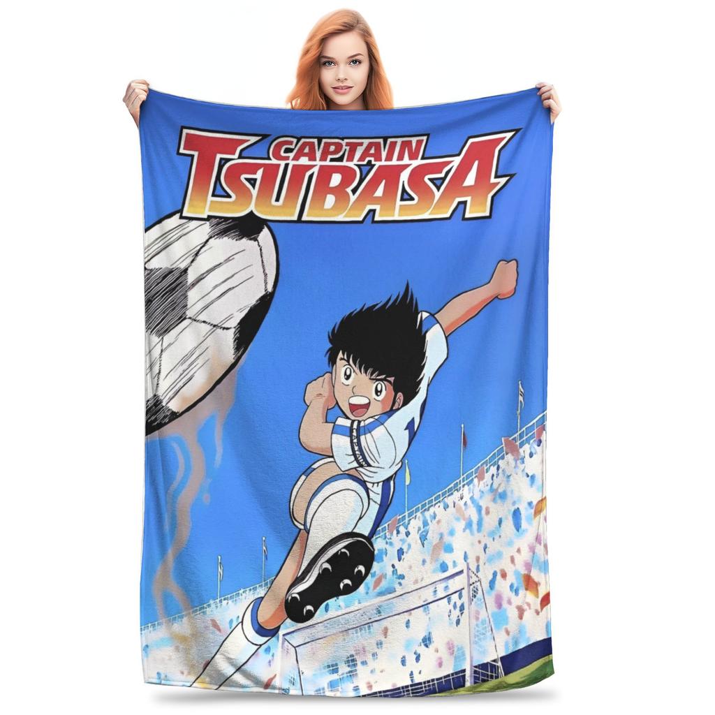 Капитан Цубаса Командный Плед Теппей Кисуги Вакабаяси Гэндзо Фланелевые Пледы Летнее Кондиционирование Мягкие Покрывала,