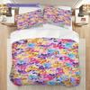 Little Pony Friendship Magic Wallpaper Bedding 1 Duvet Cover 2 Pillowcase Without Core Soft And Comfortable Duvet Cover And Pillowcase