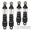 4pcs Shock Absorber Aluminum Alloy RC Spring Damper Set for Losi Mini T 2.0 2WD 118 TruckBlack