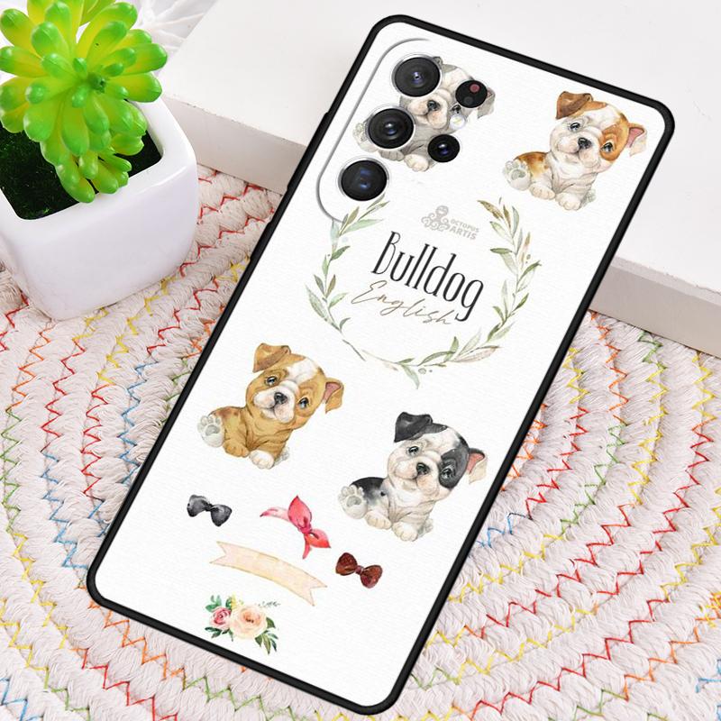 Мягкий чехол для телефона с изображением английского бульдога для Samsung Galaxy note 10 pro S26 Ultra S23 S24 FE S25 S21 S22 PLUS ударопрочный
