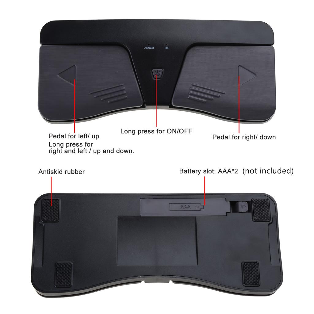 Solo Turner Wireless Page Turner Pedal for Guitar Piano Music Sheet Flipping Musical Instrument Turning Pages Foot Pedal