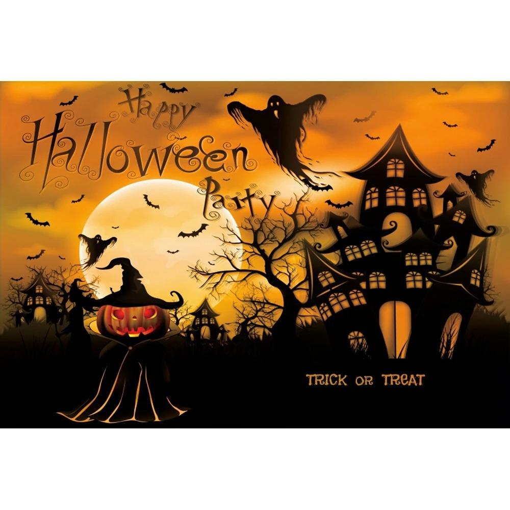 Хэллоуин украшения гобелен дом с привидениями ужас ночь страшная могила призрак череп ведьма замок фон ткань украшение для вечеринки