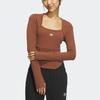 adidas Оригинальная блузка-корсет с длинным рукавом Коричневая IX1910