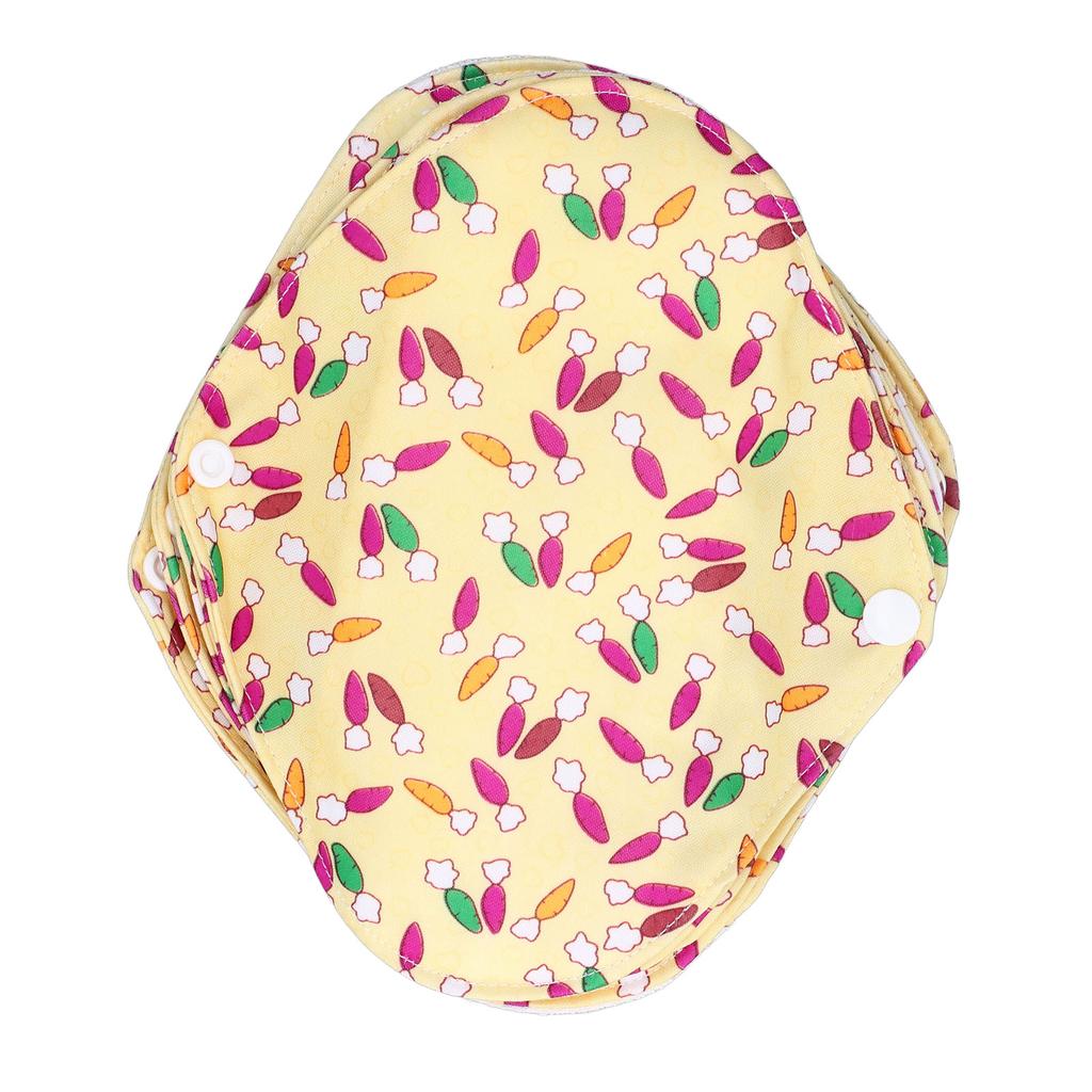 5Pcs Period Pads Cloth Water Resistant Reusable Bamboo Fiber Splicing Sanitary Pads Panty Liners