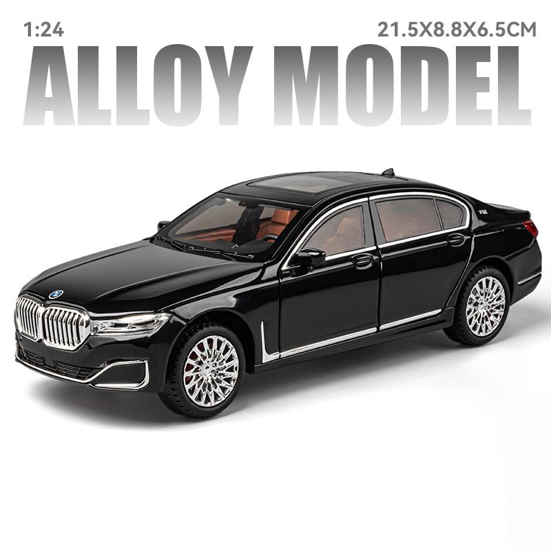 1:24 BMW 760LI 530LI I5M60 Миниатюрная литая игрушечная машинка Модель транспортного средства Домашний декор и украшения для рабочего стола компьютера Праздничный подарок