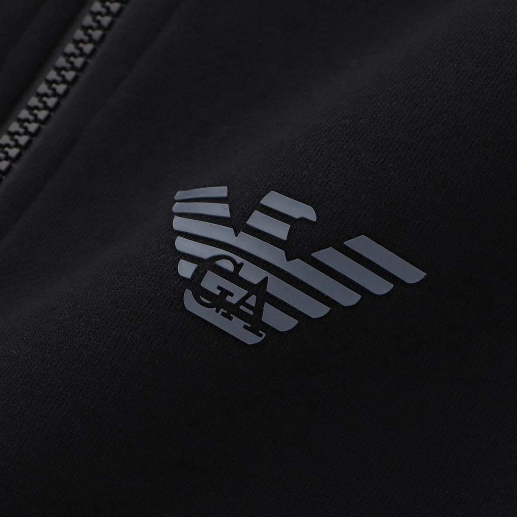 Emporio Armani ICONIC TERRY Iconic Terry Brushed Lining Top and Bottom Set Full Zip Long Sleeve Pajamas Loungewear Loungewear EU Size Present 54075717