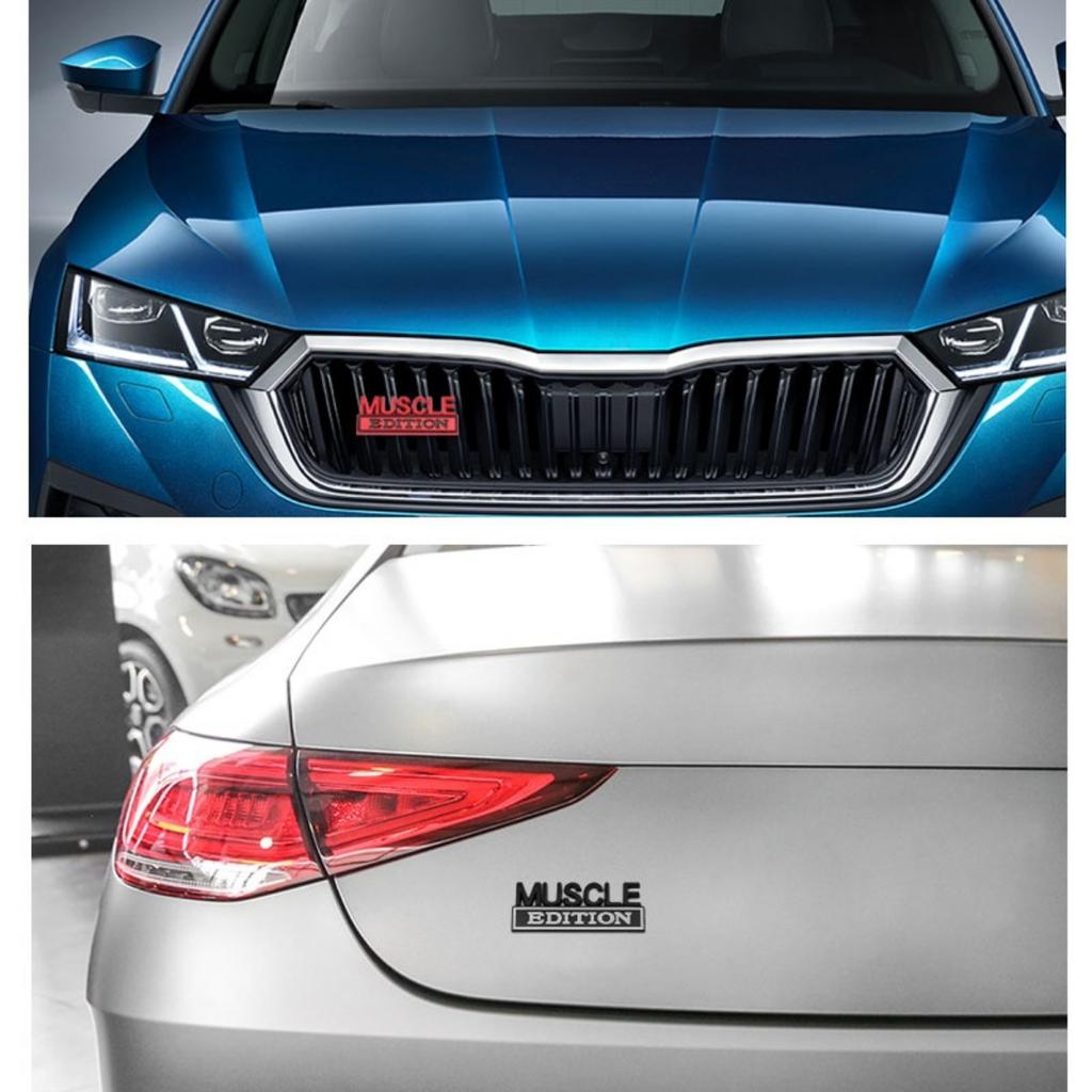 1Pc 3D Metal Muscle Edition Logo Car Front Grille Badge Side Fender Rear Trunk Emblem Sticker Decal