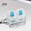 Clicky Keyboard Toy 2/3/4-Keys Fidget with LED Light, Stress Relief Push Sensory Key Chain Button Finger Clicker, Pocket Size Mechanical Keychain