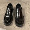 Thick Sole Men Cow Leather Loafers Slip On Men Shoes Bussiness Formal Shoes For Men Dress Footwear Sapato Social Masculino