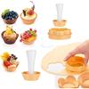 1 Set Pastry Dough Tamper Kit Cookie Cutter Cupcake Molds Plastic Tamper for Egg Tart Mold Multifunctional Kitchen Accessories