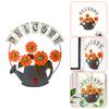 Office Decor Pendant Garland Welcome Sign for Front Door Wreath Signs Iron Plant