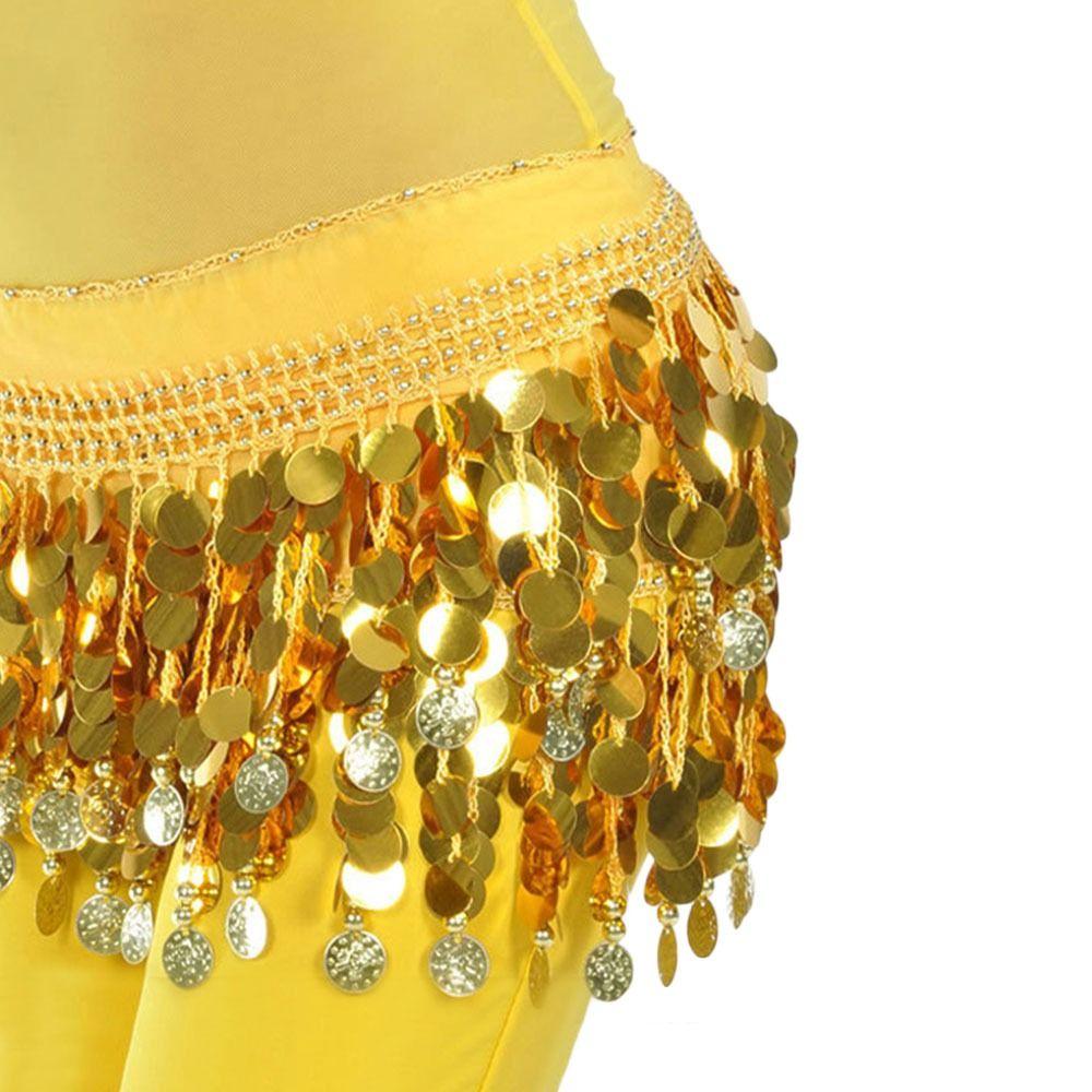 For Thailand/India/Arab Sequins Tassels Waist Chain Dancer Skirt Hip Scarf Belly Dance Belt