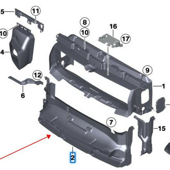 BMW 3 Series F30/F35 Front Lower Air Deflector 51747255414/51747298988