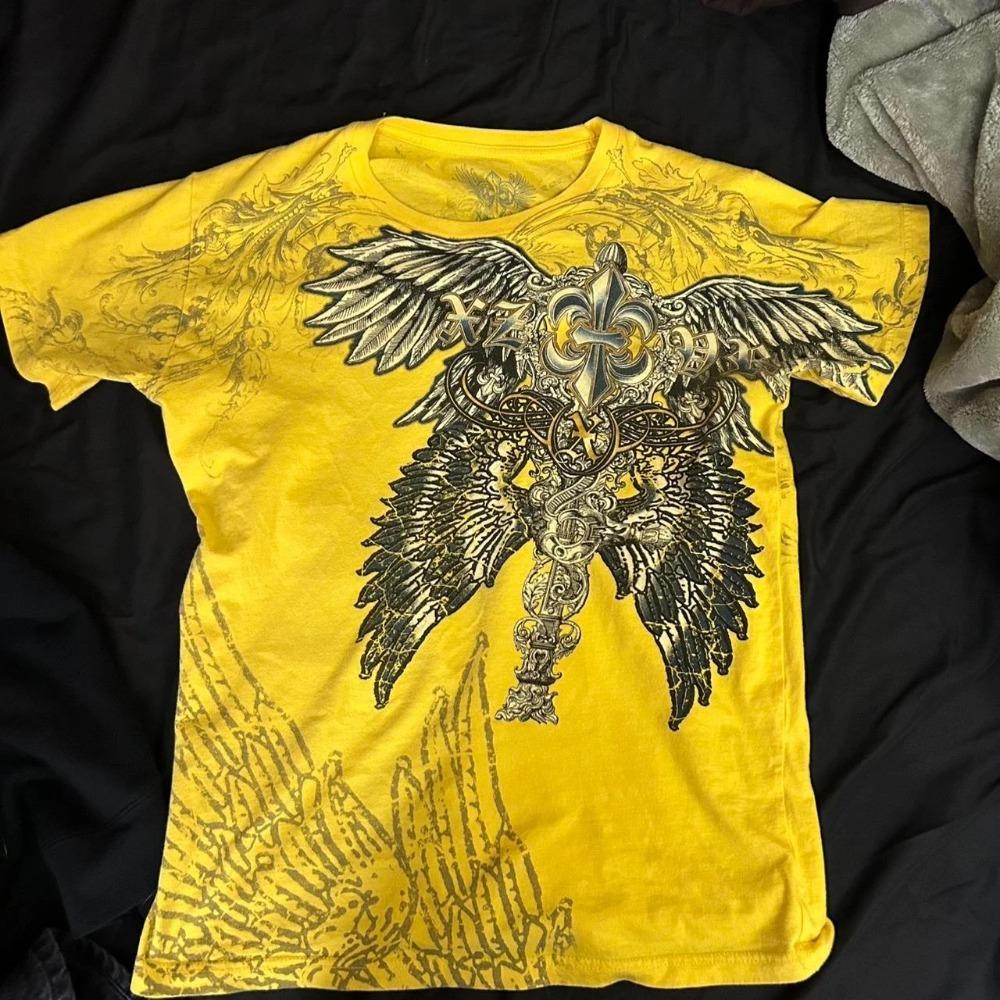 Мужская футболка с коротким рукавом в стиле ретро с крыльями ангела, Харадзюку, хай-стрит, американская мода, мужская, женская, летние топы