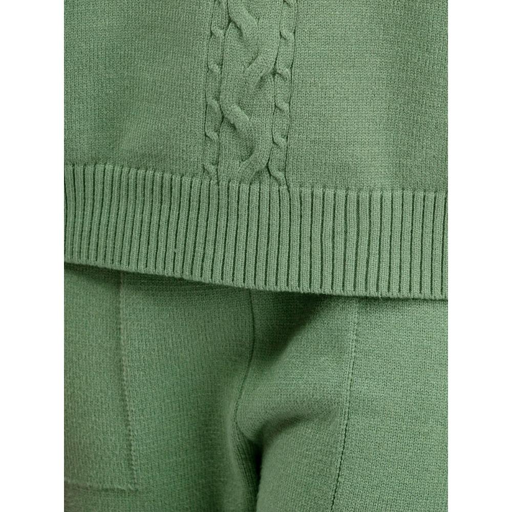 GMXIA Women's Autumn and Winter Semi-high Neck Twisted Knit Set, Casual Sweater, Pullover, Two-piece Set