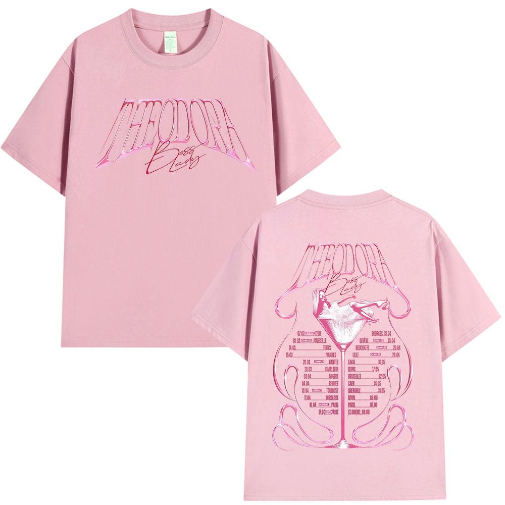 Rapper Theodora BOSS Lady Album Tour Tshirt Fan Gifts Unisex Women Hip Hop Fashion T Shirt Male Casual Vintage Oversized Tshirts