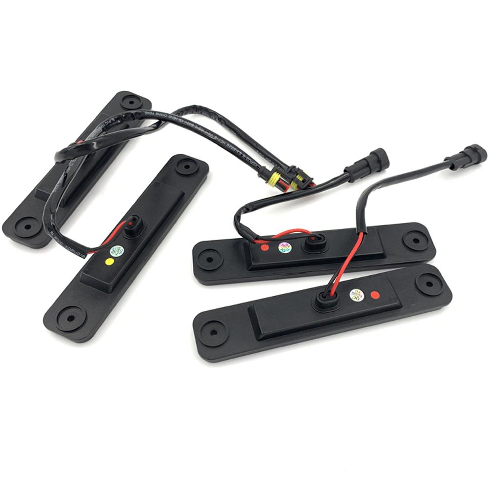 2pcs Amber Red Turn Signal Dynamic Flowing LED Side Marker Light Kit For Hummer H2 2003-2009