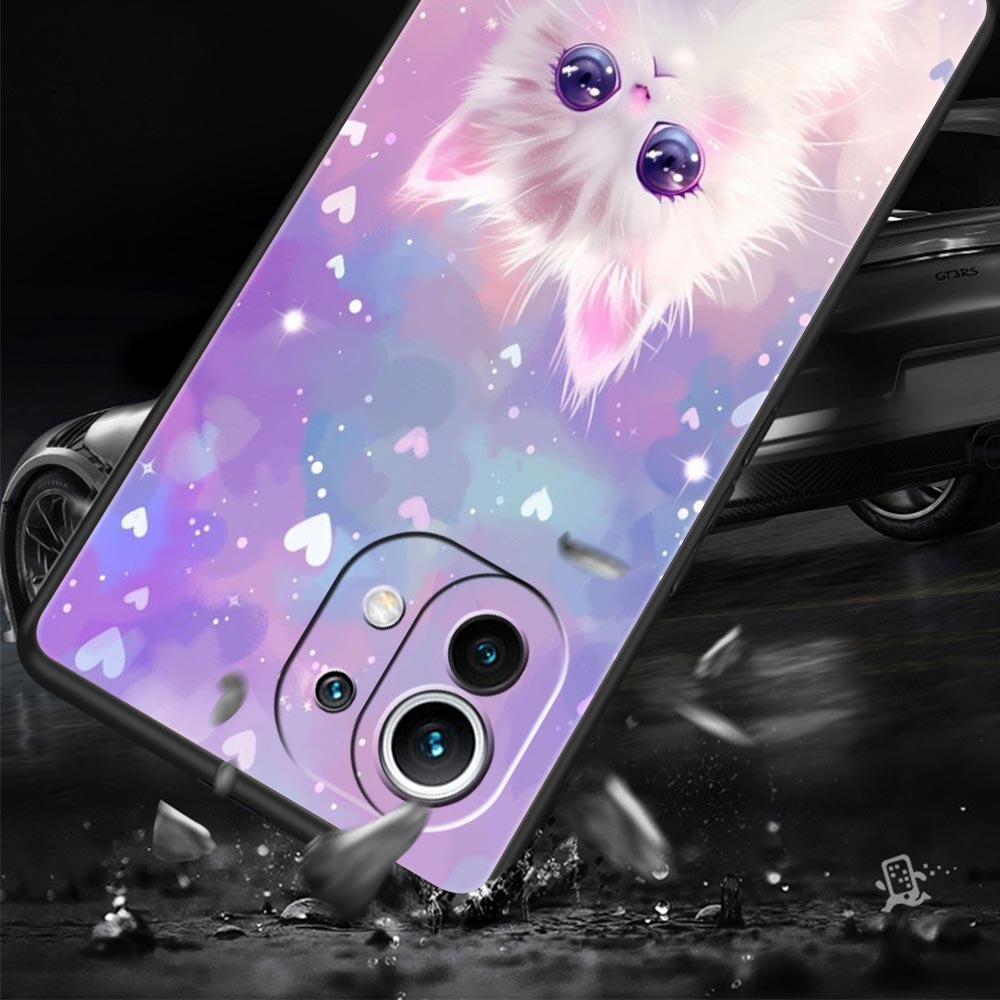Чехол-накладка с ярким дизайном кошки для Xiaomi Mi 17 Pro Max 15 14 13 12 11 Ultra 15T 14T 13T 12T 11T Pro Lite Мягкий ТПУ Корпус