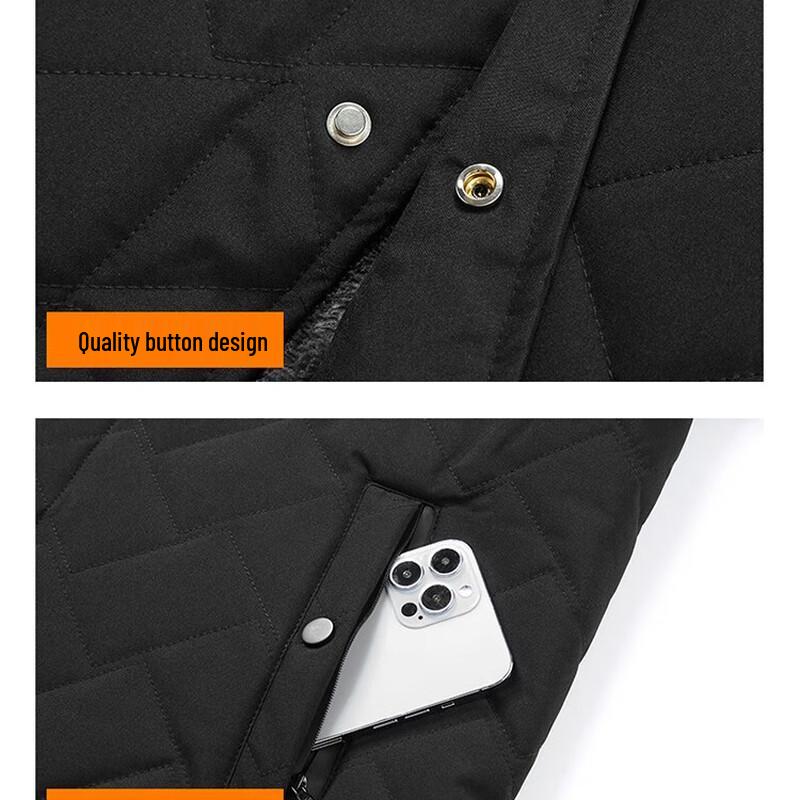 ROMON Men's Fleece-Lined Padded Jacket