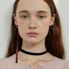 LOVE ME MONSTER Brown Velvet Choker (L244MNK030)