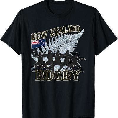 Футболка для фанатов регби Новой Зеландии All Black Haka Maori Dance T