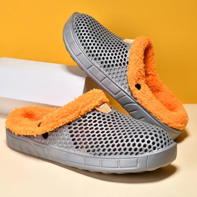 Мужские и женские хлопковые тапочки Hole Shoes Home Plush Slippers