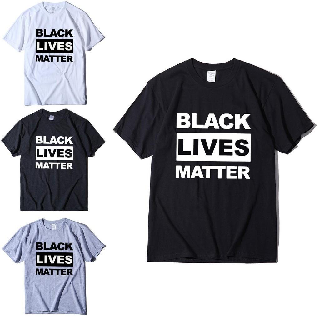 Стильная черная футболка 'Black Lives Matter' против расизма для унисекс, повседневная и удобная