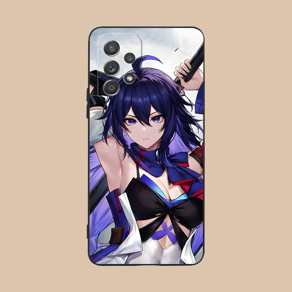 HSR Seele Матовый ТПУ Чехол для Мобильного Телефона для Samsung Galaxy M55 54 42 35 34 33 32 23 22 15 14 13 12 F55 5G Цветной Чехол