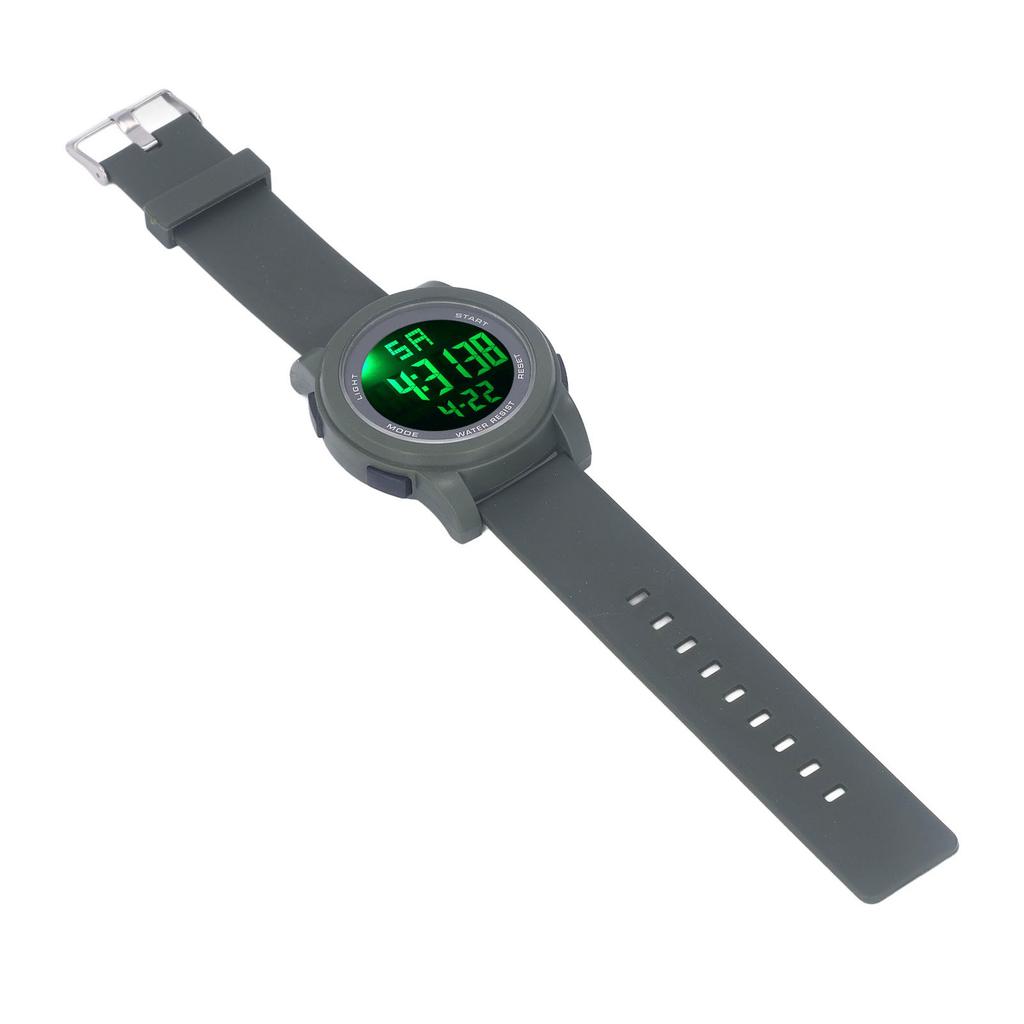 Цифровые спортивные часы с большим многофункциональным дисплеем, светящиеся 5 бар, водонепроницаемые часы для плавания