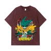 275 GSM Washed T-shirts 100% Cotton My Hero Academia V23 Deku Print Unisex Heavy Cotton T Shirt